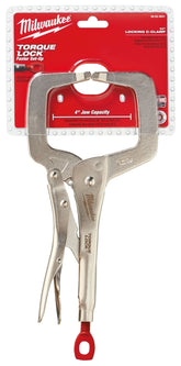 Milwaukee Torque Lock 48-22-3531 Locking C-Clamp, 11 in OAL, 4 in Max Opening Size, 4 in D Throat, Alloy Steel Body